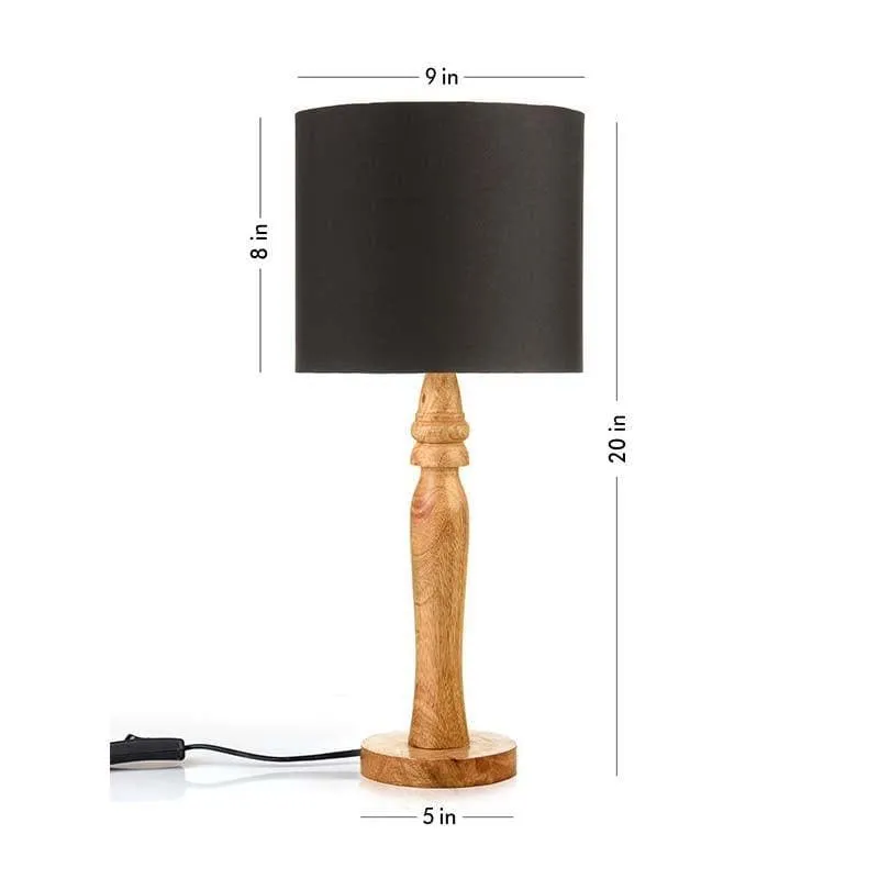 Vintage Dream Fabric Table Lamp - Black,Brown media 6