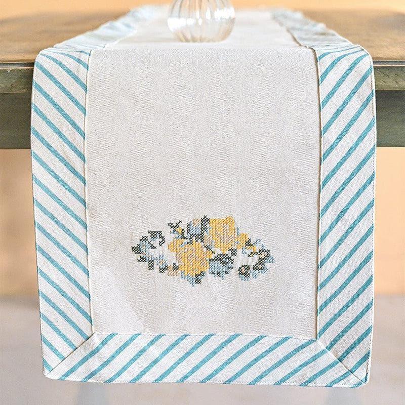 Petal Blush Cotton Table Runner media 3