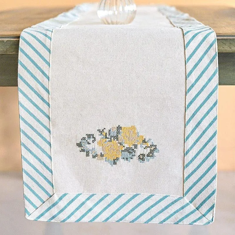 Petal Blush Cotton Table Runner media 3