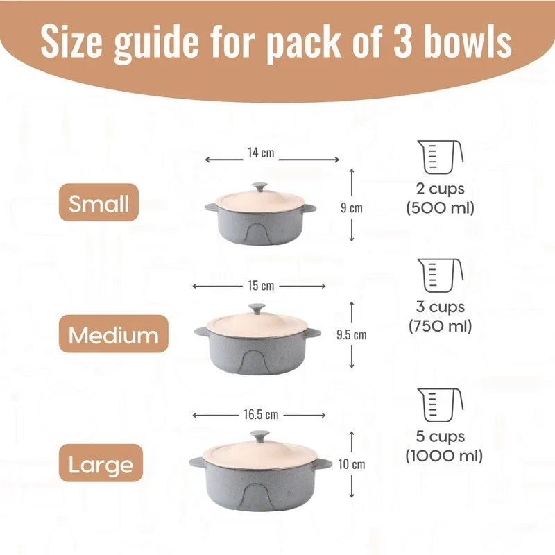 Moonvale Luxe Serving Bowl (500 mL,750 mL,1000 mL) - Set Of Three media 8