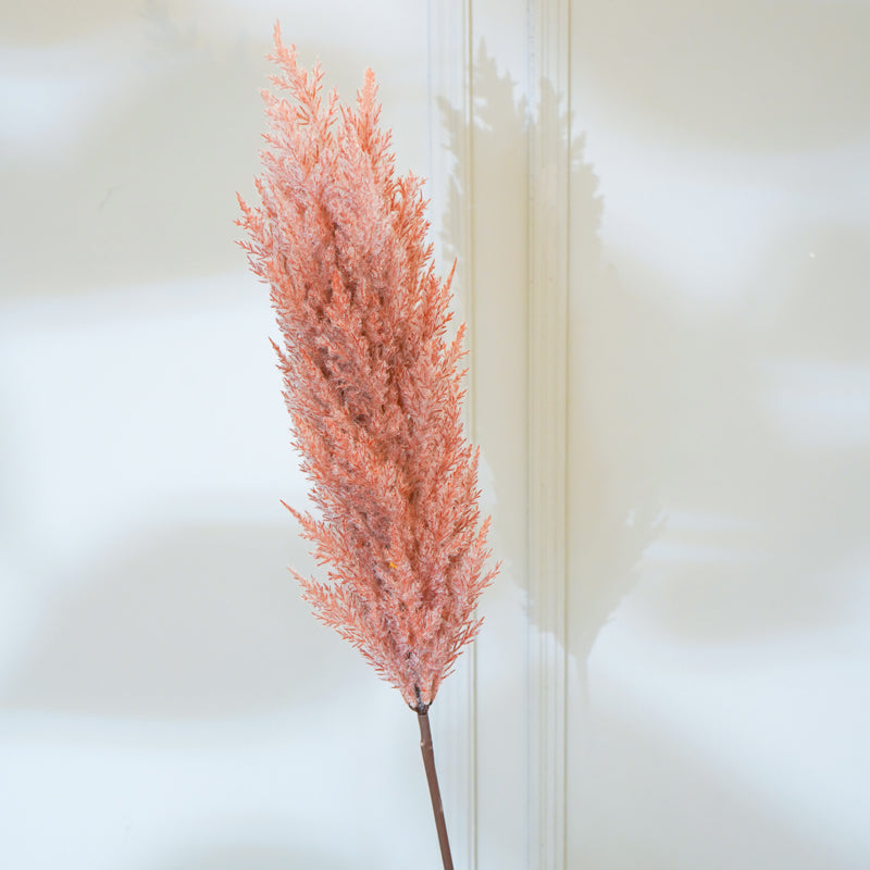 Faux Cortaderia Pampas Flower Stick (Pink) - 45 CM media 3