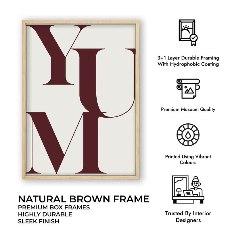 YUM Font Archival Canvas Wall Art - Brown media 12