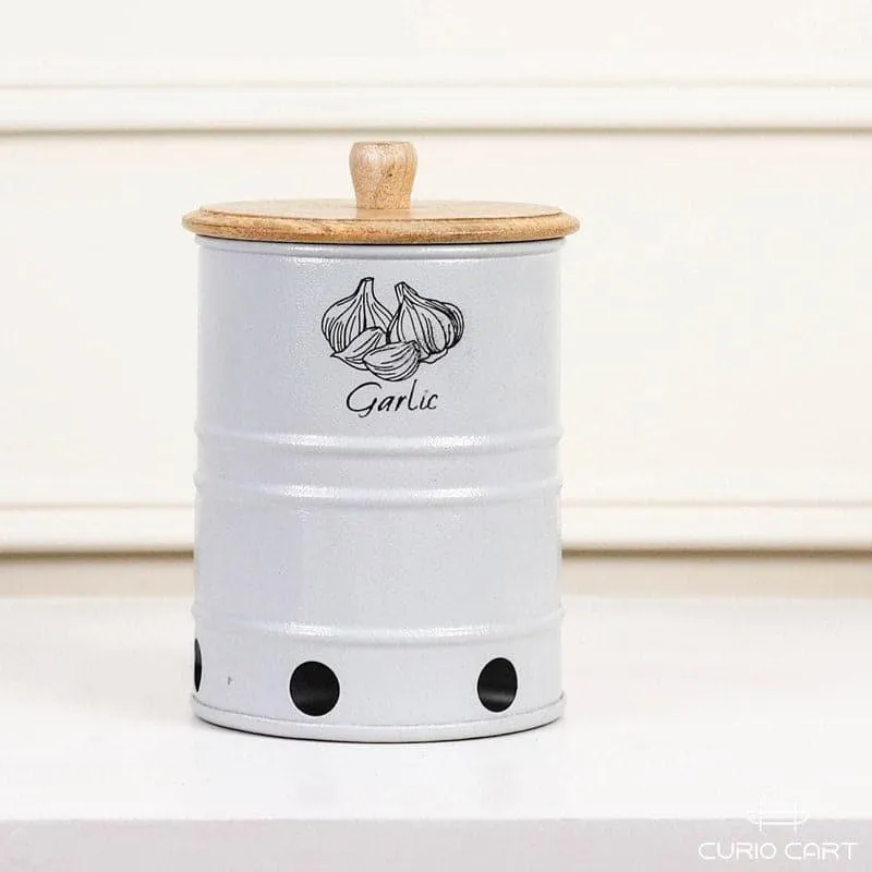 Chipo Garlic Storage Container (2.5 L) - Grey & Brown media 3