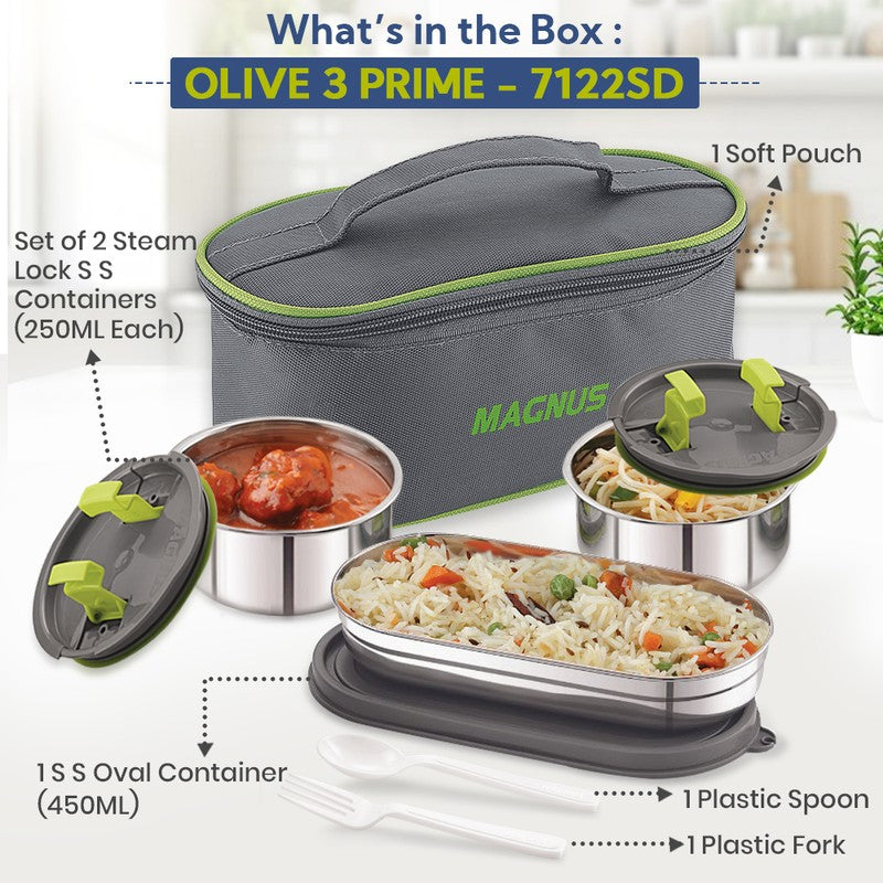 Lunavo Flex Lunch Box with Lunch Bag - Four Piece Set media 5