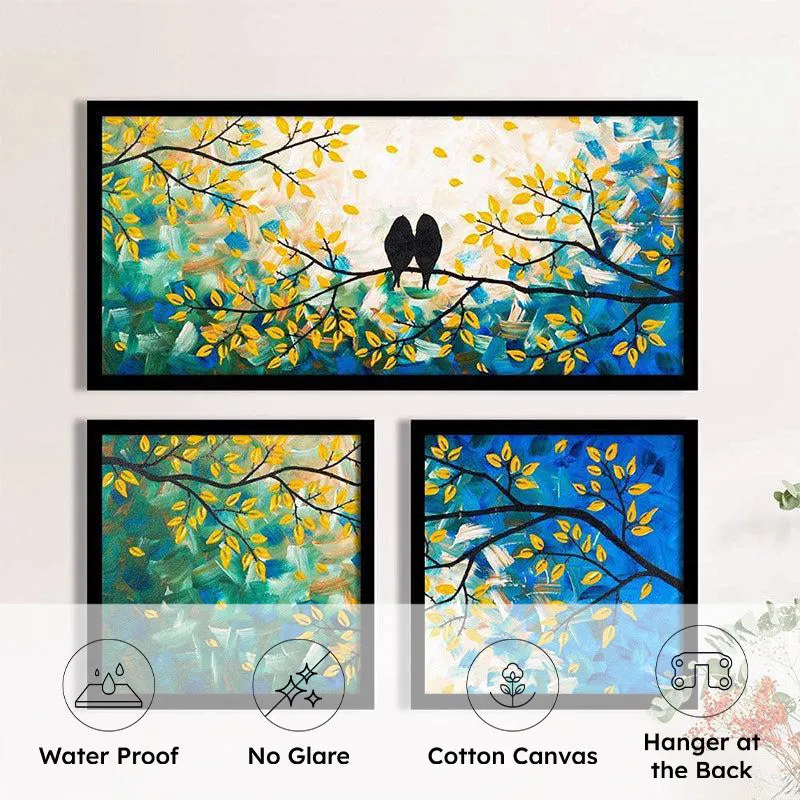 Birdie Unite Wall Painting - Set Of Three media 5