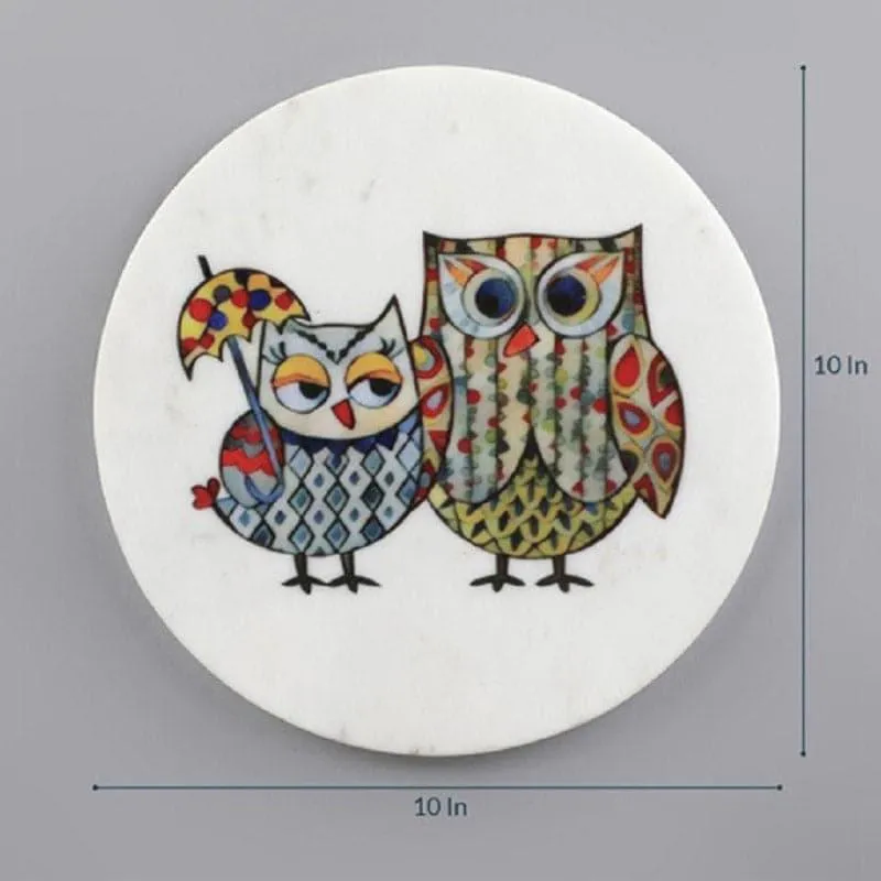 Owlery Mate Printed Marble Wall Accent media 4