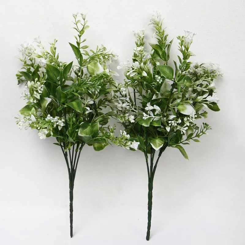 Faux White Lavender Leaf Bunch - Set Of Two media 3