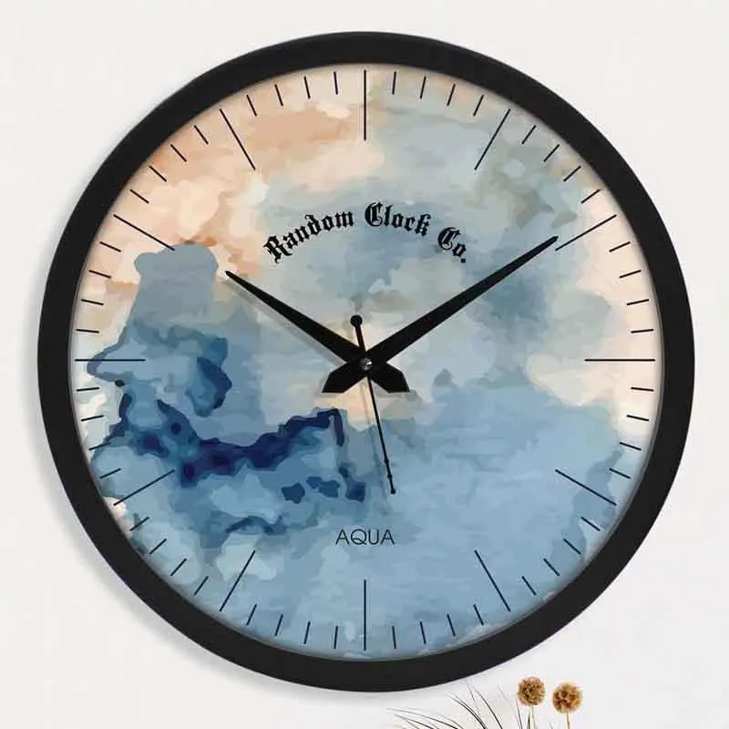 Watercolors Wall Clock - Blue media 1