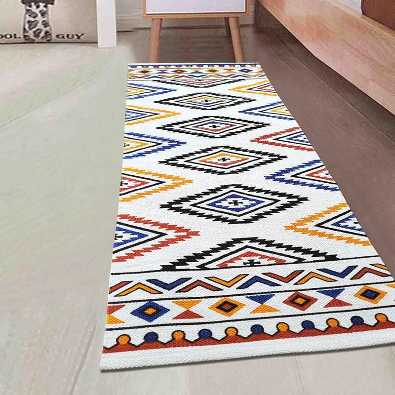 Geo Stride Cotton Runner Rug media 3