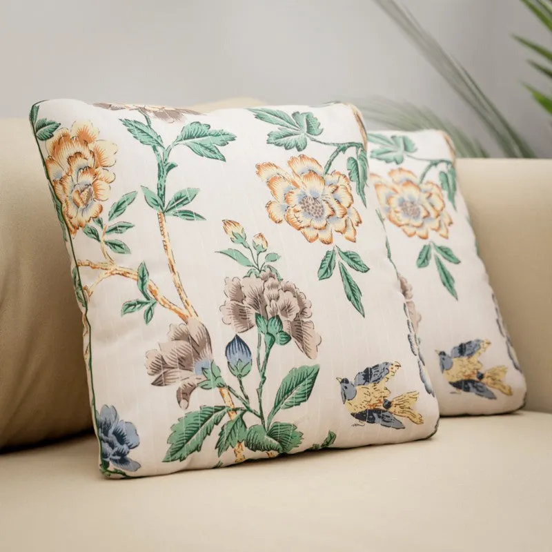 Floral Driftwood Cotton Cushion Covers - Set Of Two media 4