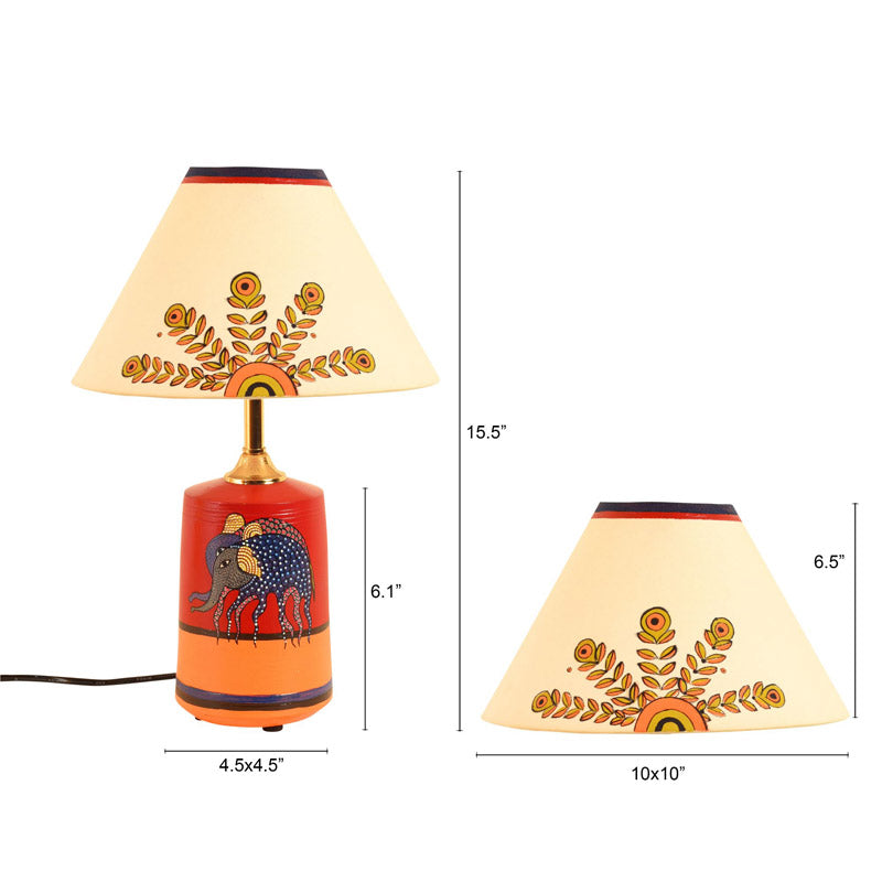 Indrarjun Terracotta Table Lamp - Multicolor media 6