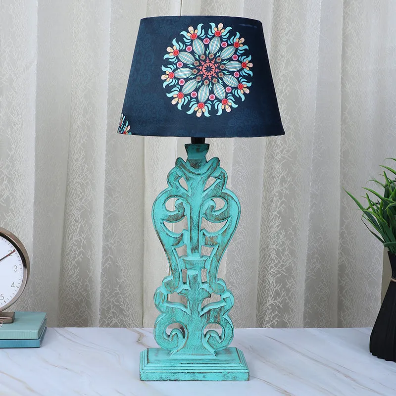 Toile Sigil Mango Wood Table Lamp - Multicolor media 2