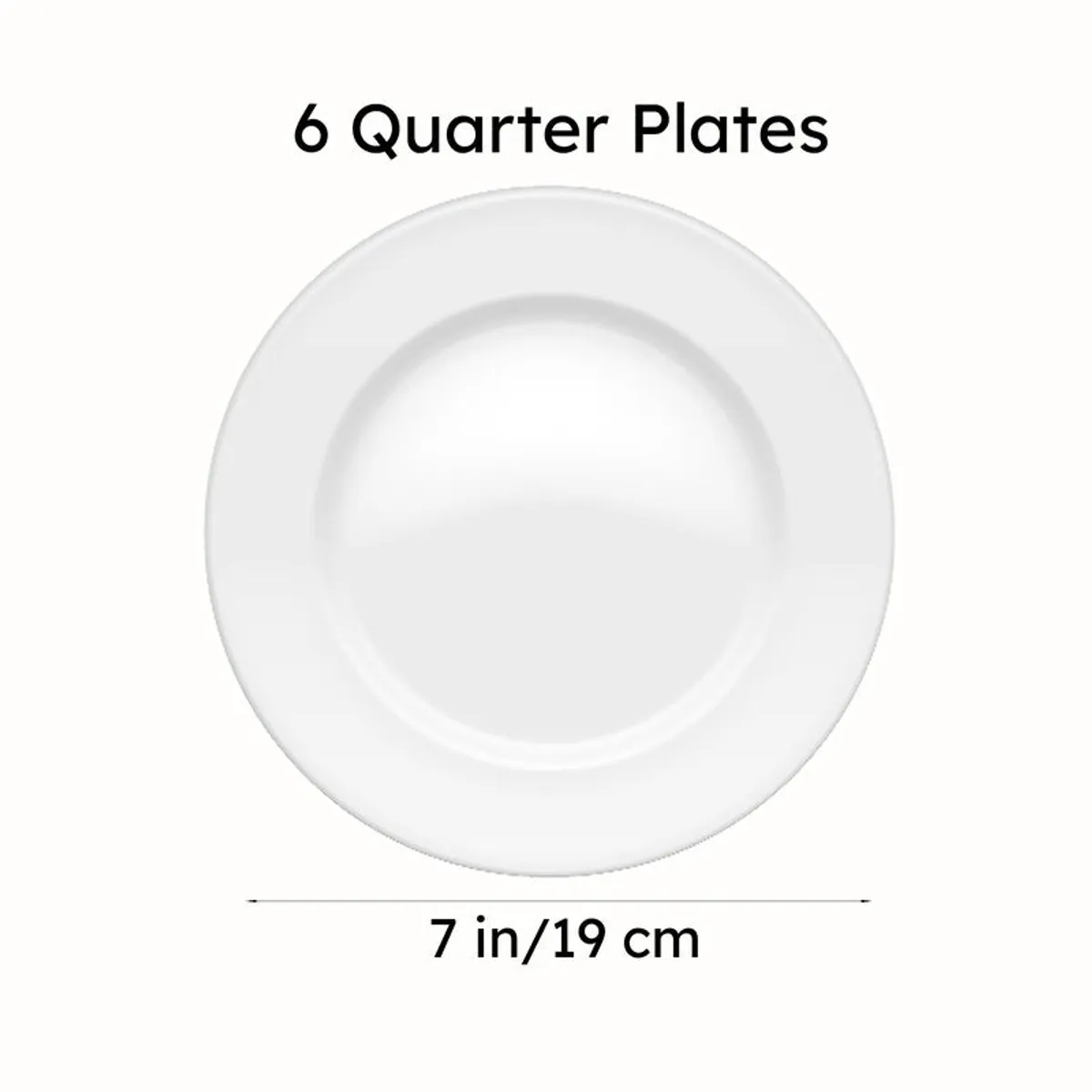 White round plate shown against a plain background.