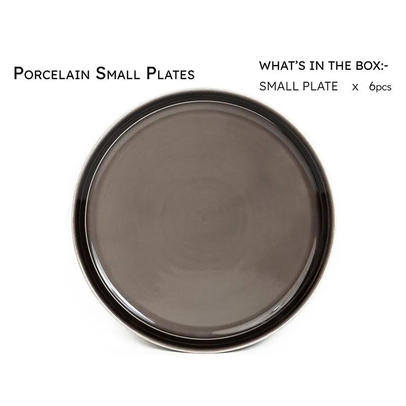 Caspian Porcelain Quarter Plate (Grey) - Set Of Six media 3