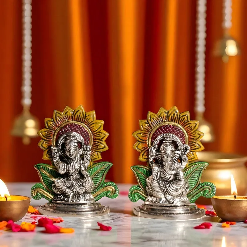 Sylvara Lakshmi Ganesh Idols & Sets - Set Of Two media 3