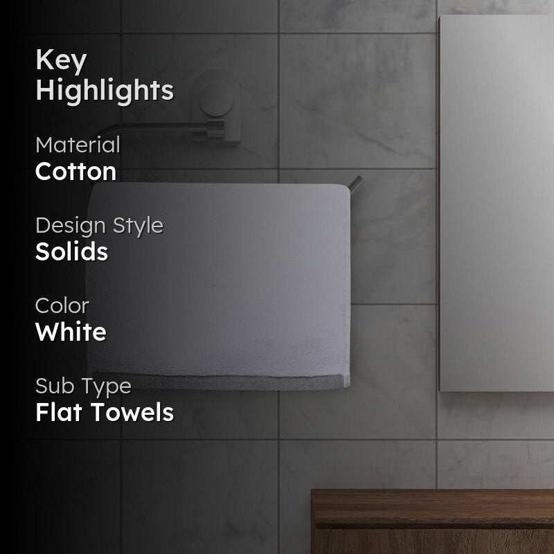 Hue Haven Face Towel (White) - Set of Four media 2