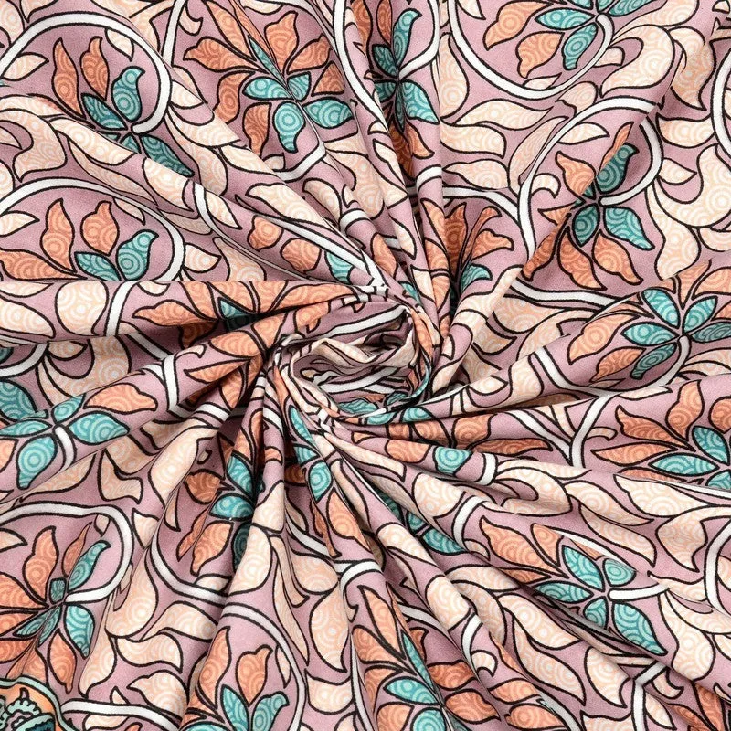 Rangva Cotton Bedsheet (Pink,White) - 240 TC media 5