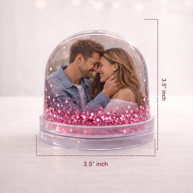 Romantic Glitter Dome Acrylic Photo Frame - Pink media 7