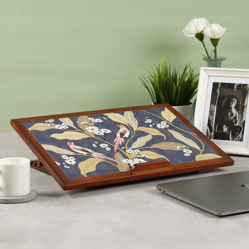 India Circus Teak Wood Paradise Laptop Table media 1