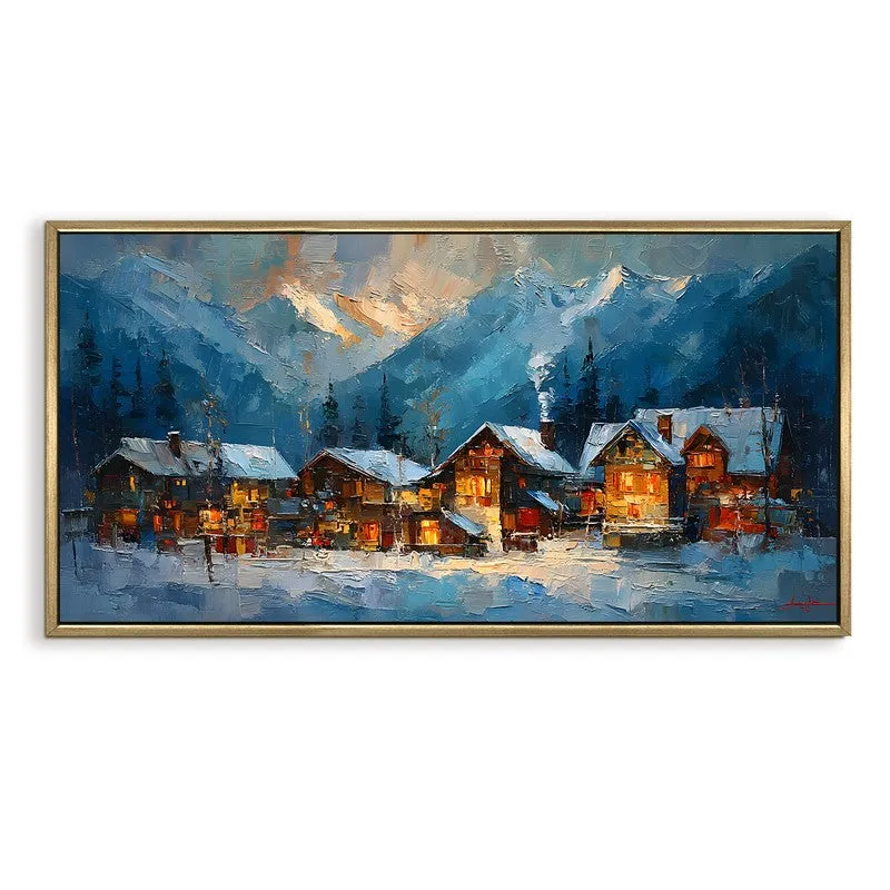 Evening Gleam Canvas Wall Painting With Frame media 3