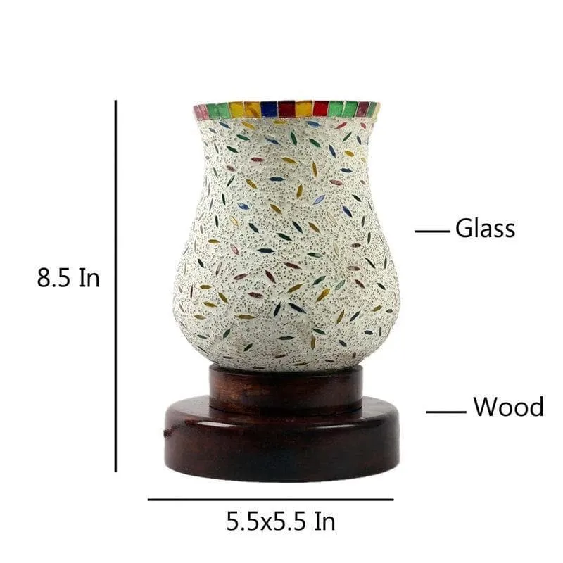 Speckly Mosaic Glass Table Lamp - Multicolor media 7
