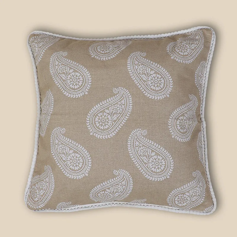 Swayam Zari Printed Cushion Cover - Set of Two media 3