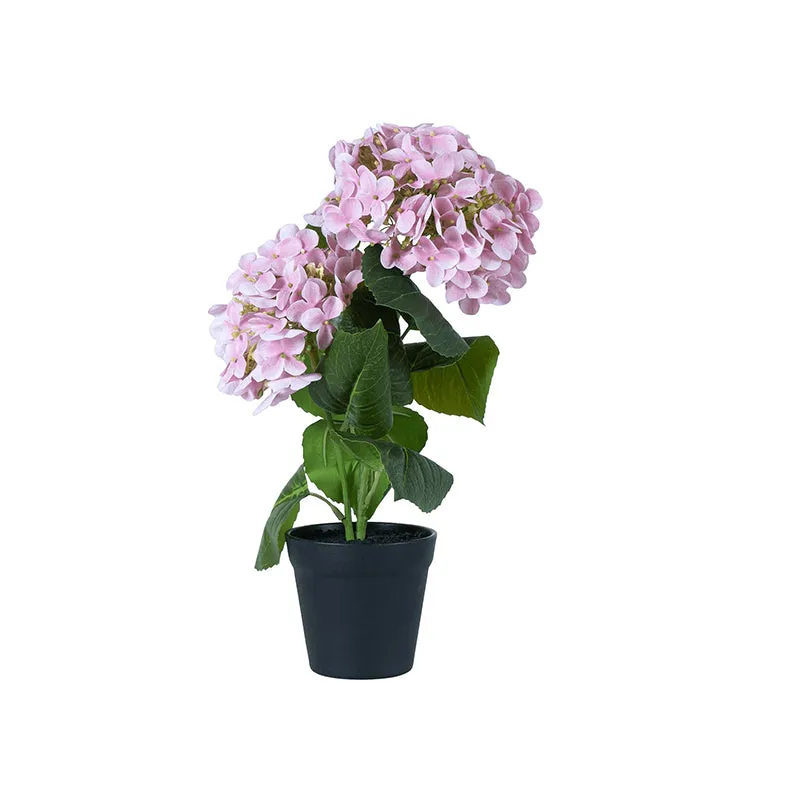 Lyre Artificial Hydrangea With Pot (Purple) - 1.3 Feet media 6
