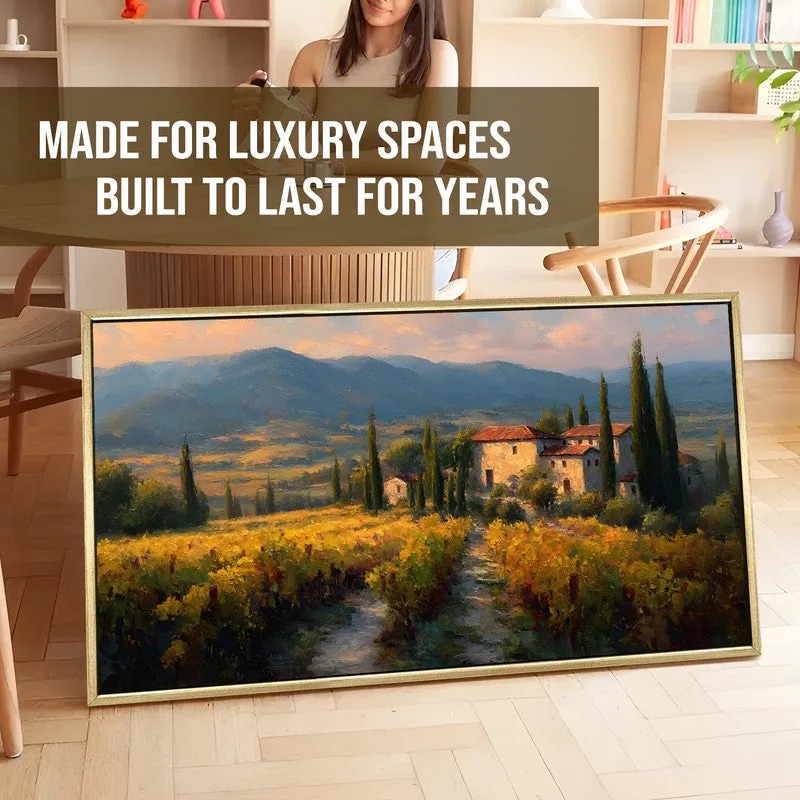 Tuscan Reverie Canvas Wall Painting With Frame media 5