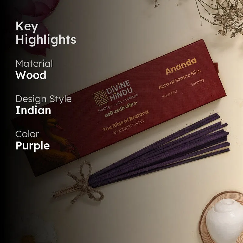 Ananda Divine Bliss Incense Sticks - 30 Piece Set media 2
