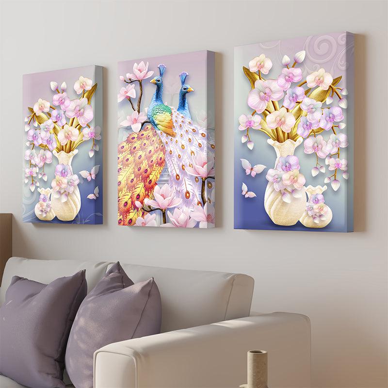 Blossom Feather Wall Painting