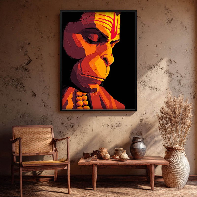 Powerful Bajrangbali III Archival Paper Wall Art