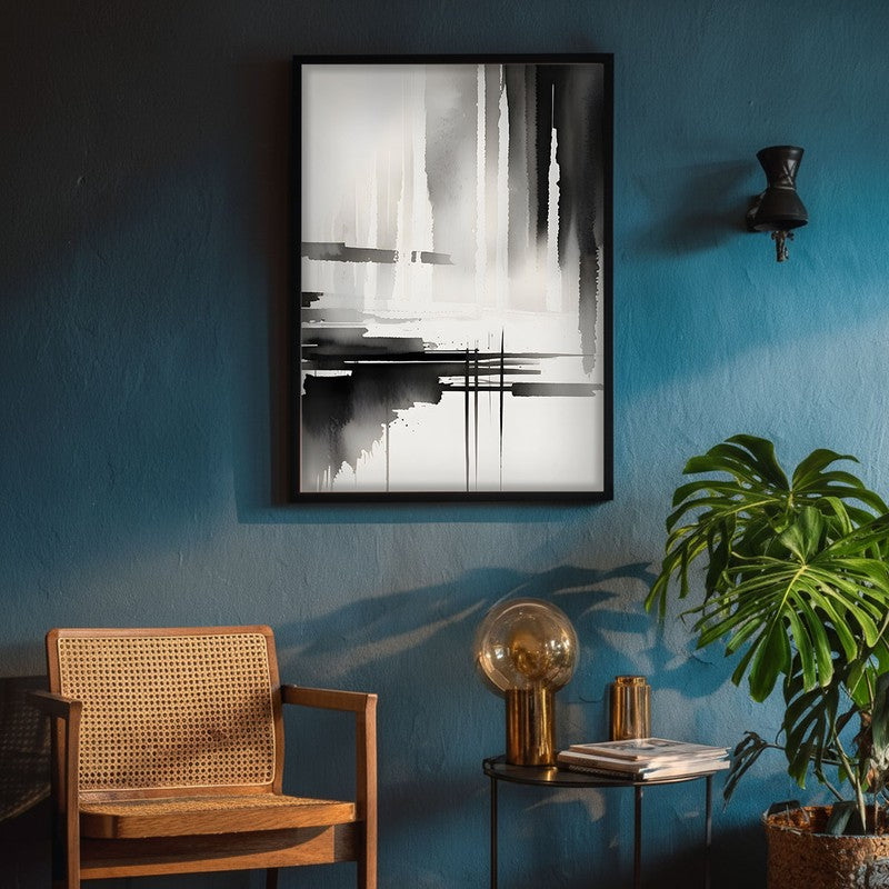 Ink Migration Framed Canvas Wall Painting media 4