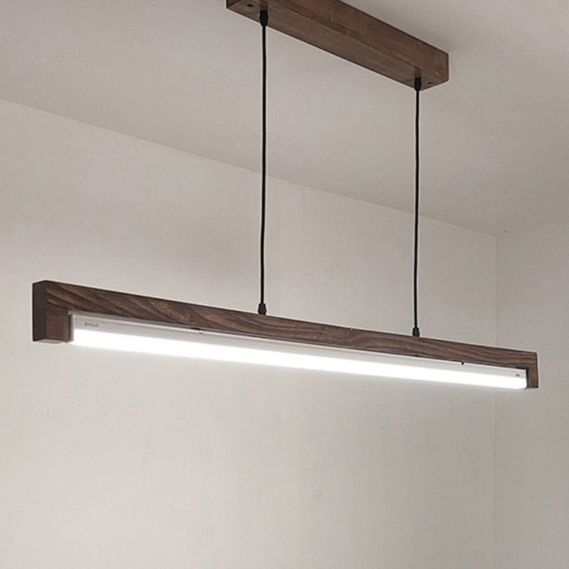 Grazia Linear LED Wooden Ceiling Lamp - Brown media 5