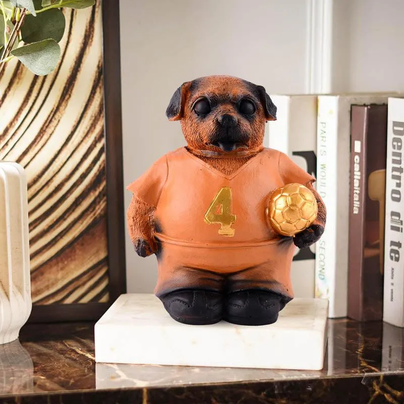K9 Kicker Painted Polyresin Showpiece - Brown media 1