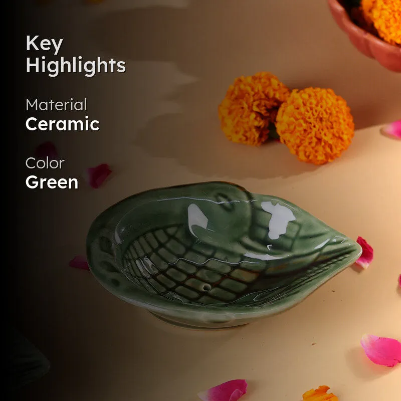Hamsa Ceramic Incense Holder media 2