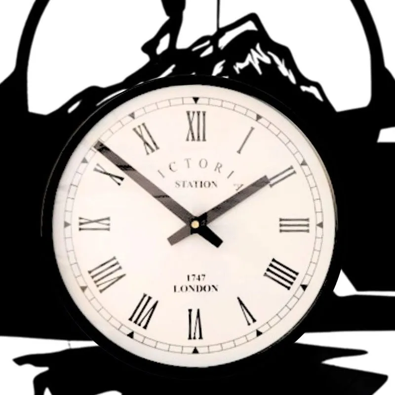 Trekker Steel Analog Wall Clock - Black media 5