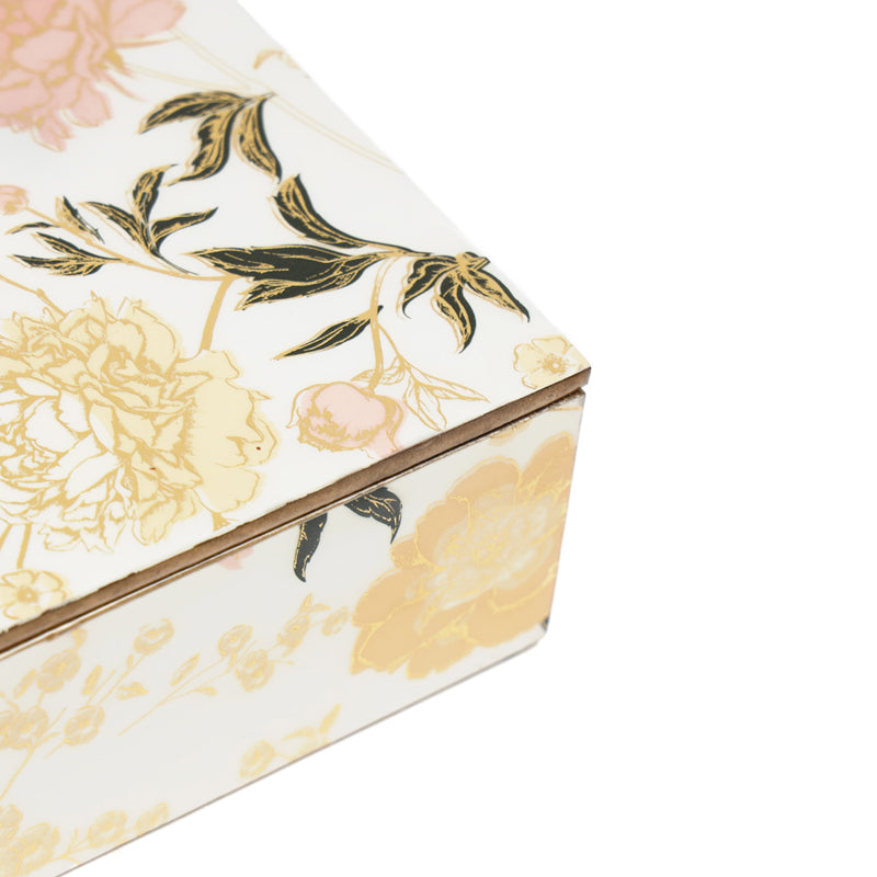 Amber Fleur Dry Fruit Container - Ivory, Peach media 5