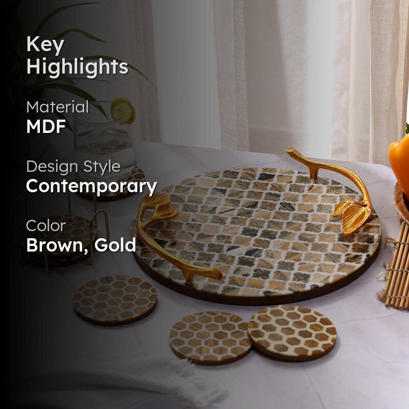 Etrusca Platter With Coaster - Eight Piece Set media 2