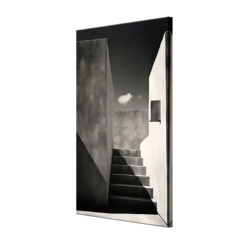 Monochrome Stairway Wall Painting media 5
