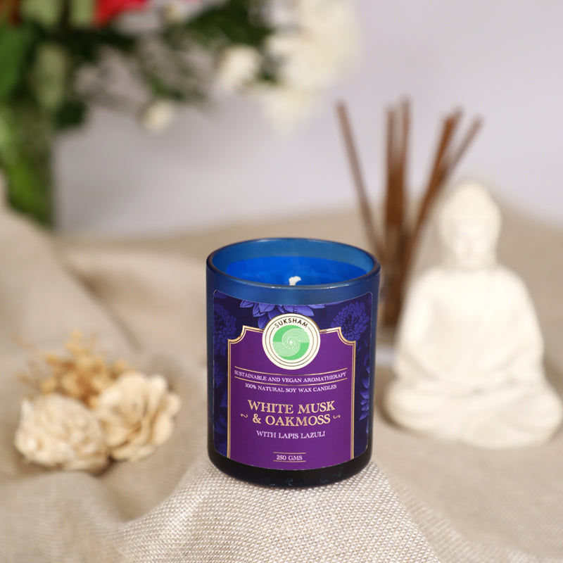 Elysium White Musk and Oakmoss Scented Candle media 5