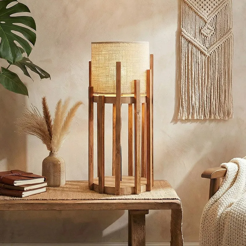 Kymera Jute Table Lamp - Brown,Beige media 1