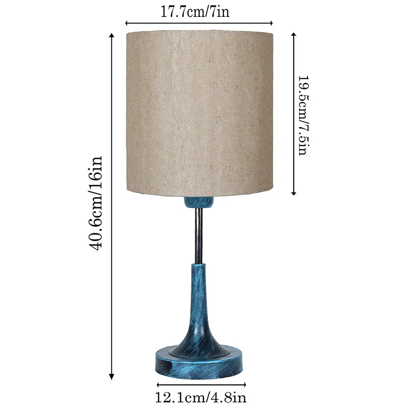 Arialla Bleu Drum Metal Table Lamp - Beige,Black media 5