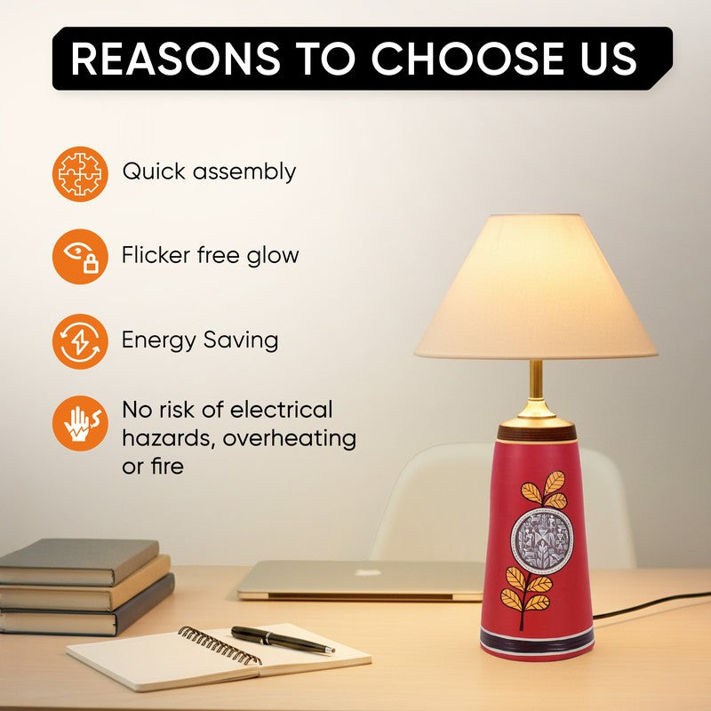 Birdo Chirp Terracotta Table Lamp - Multicolor media 7