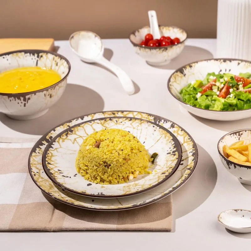 MealBlend Porcelain Dinner Set - 35 Piece Set - 5