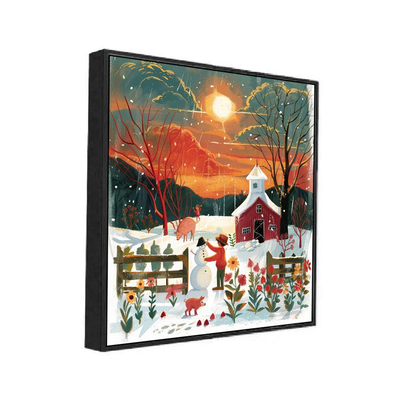 Frosty Christmas Night Wall Painting media 4
