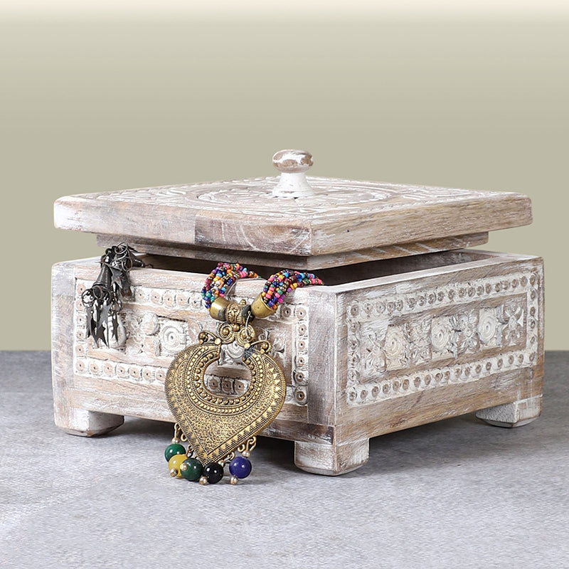 Klyra Mango Wood Dry Fruit Container