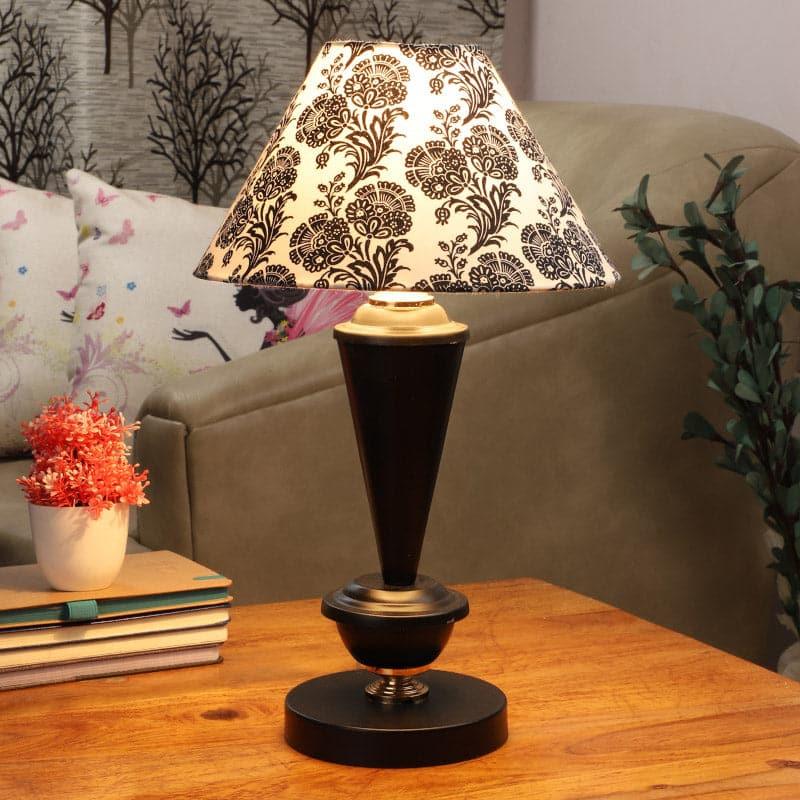Filigree Haskell Fabric Table Lamp - Black,White