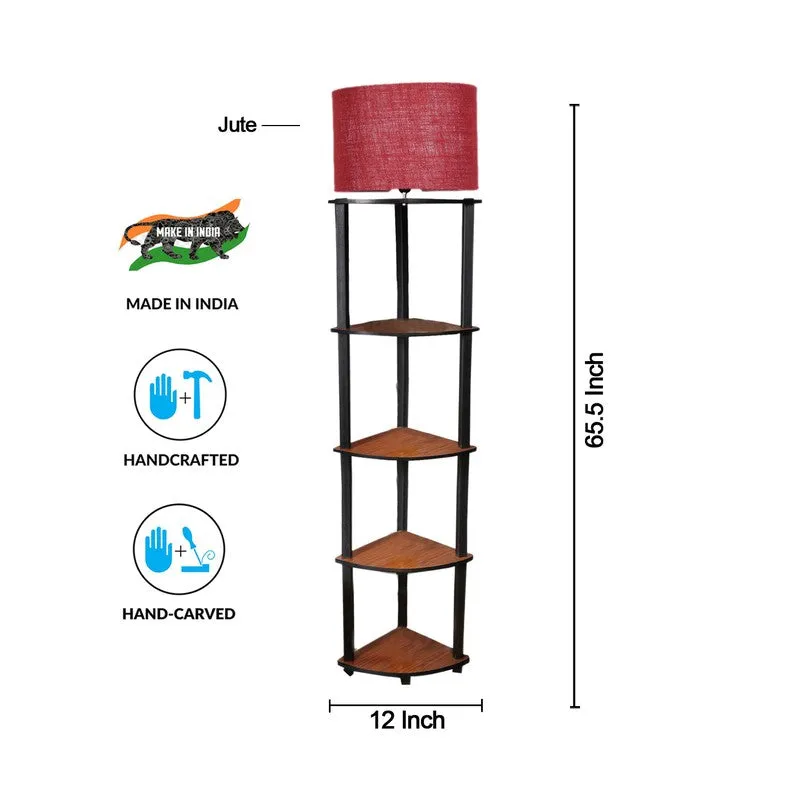 Cylindra Shimmer Floor Lamp (Maroon) media 7