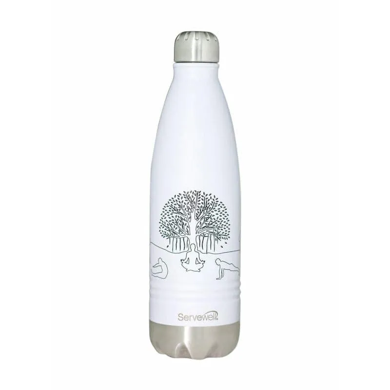 Zen Sip Hot & Cold Thermos Bottle (White) - 1000 mL media 3