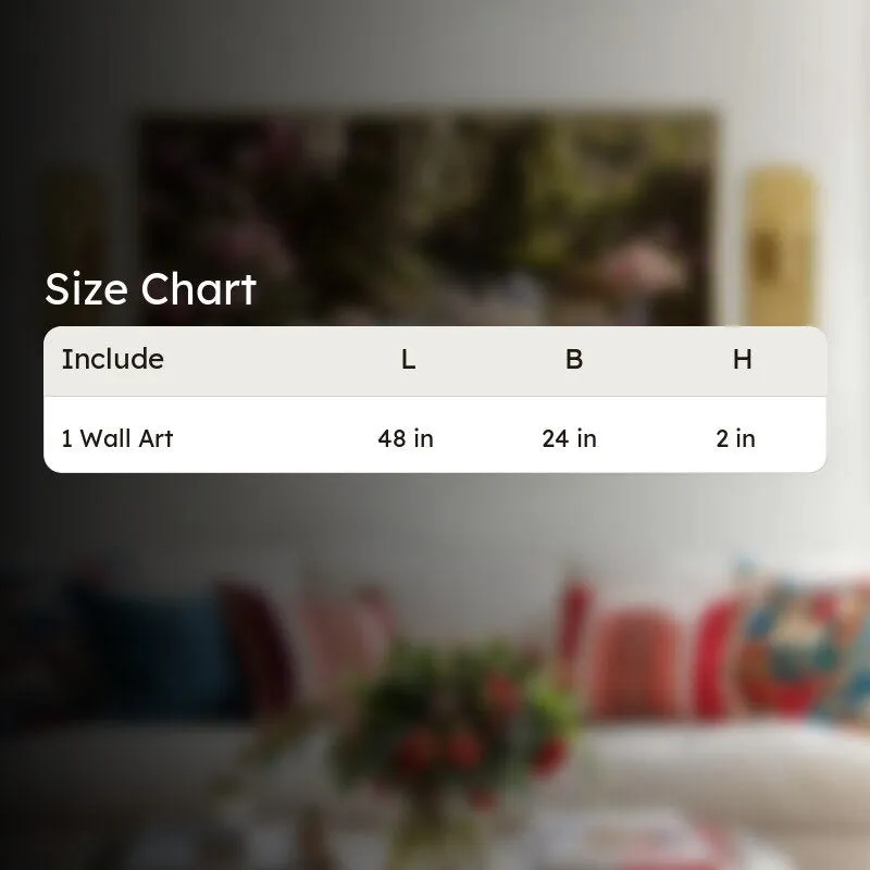 Bloomed Table Canvas Wall Painting With Frame media 8